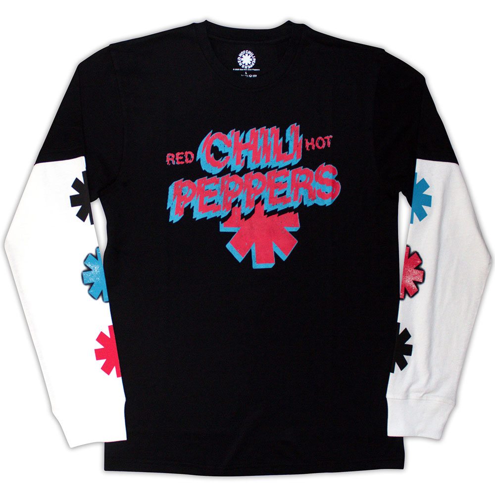 Red Hot Chili Peppers - Shock Logo Longsleeve shirt - Zwart/Wit